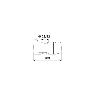 Coulisseau pour douchette Métal chromé pour barre de douche en Ø 25 et 32  (réf. 4110P) - DELABIE