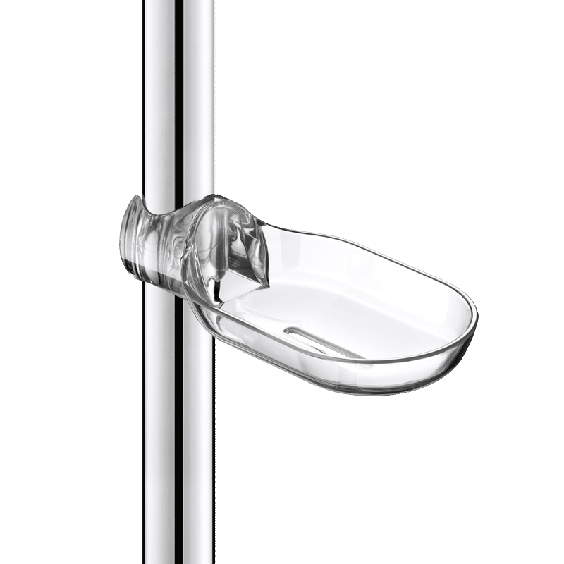 Porte-savon coulissant clipsable Nylon blanc Pour barre de douche en Ø 25  et 32 (réf. 510120N) - DELABIE