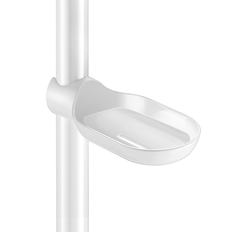 Porte-savon coulissant clipsable Nylon blanc Pour barre de douche en Ø 25  et 32 (réf. 510120N) - DELABIE