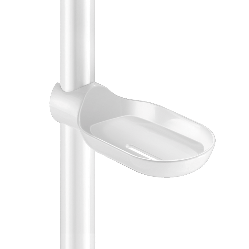 Porte-savon coulissant clipsable Nylon blanc Pour barre de douche en Ø 25  et 32 (réf. 510120N) - DELABIE