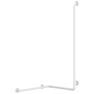 Barre de douche d'angle et d'équerre, Nylon blanc antibactérien