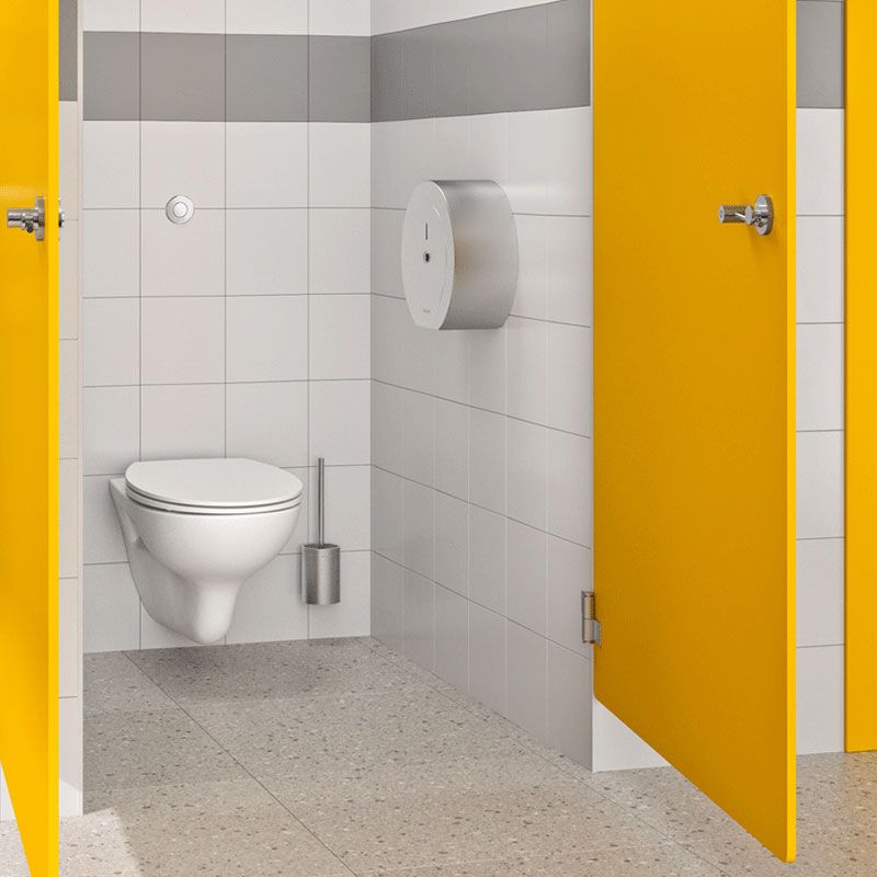 Porte-balai mural avec brosse WC (réf. 4051S) - DELABIE