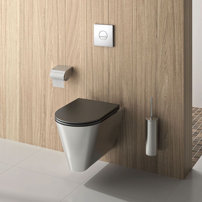 Porte brosse wc mural INOX