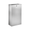 Poubelle inox rectangulaire murale avec trappe et serrure, 16 litres