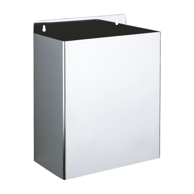 Poubelle inox rectangulaire murale, 13 litres