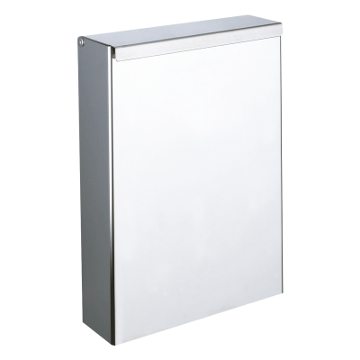 Poubelle murale en inox 304 brillant avec couvercle basculant 5L