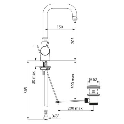 Mitigeur de lavabo thermostatique (réf. H9726) - DELABIE