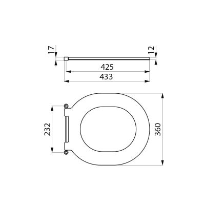 Abattant WC design slim pour WC modèles S21/700 (réf. 102839) - DELABIE