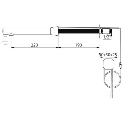 Robinet automatique BINOPTIC 2 sur vasque par piles (réf. 375136