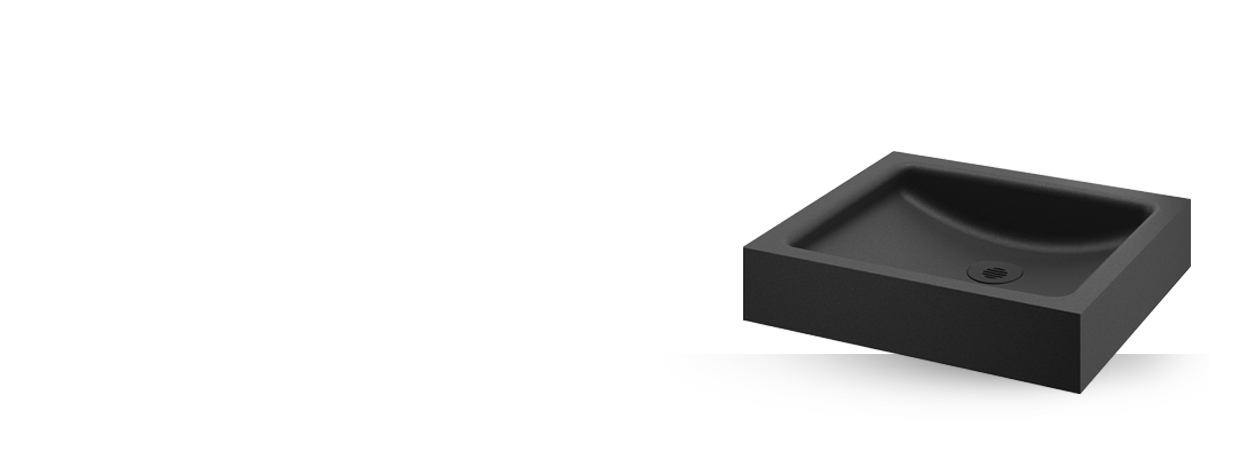 Vasque noire à poser UNITO