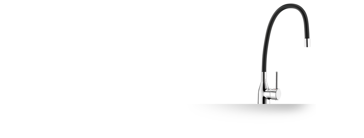 Mitigeur monotrou avec flexible autoportant