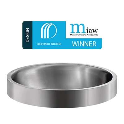 Muuuz International Awards 2025 : la vasque à poser RAVA en Inox récompensée