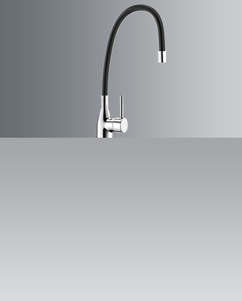 Mitigeur monotrou avec flexible autoportant