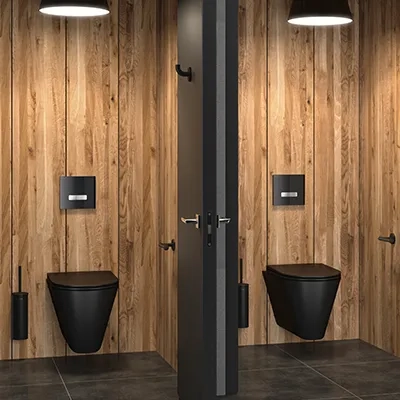 Sanitaires WC noirs
