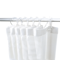 1381-Rideau de douche blanc