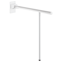 511962W-Barre de maintien rabattable avec béquille Be-Line® blanc, L.650 mm