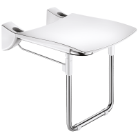 510430-Siège de douche rabattable avec pied Grand Confort