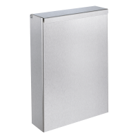 465S-Poubelle inox rectangulaire murale avec couvercle, 4,5 litres