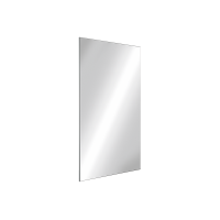 3452-Miroir incassable inox, H. 500 mm