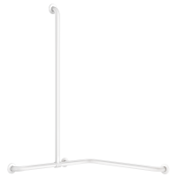 35481W-Barre de douche d'angle avec remontée coulissante Basic blanc