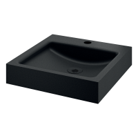 121830BK-Lavabo suspendu noir UNITO
