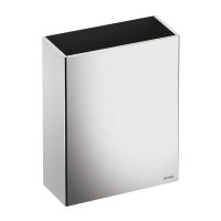 510461P-Poubelle inox rectangulaire murale, 25 litres