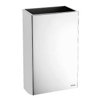 510465P-Poubelle inox rectangulaire murale, 20 litres