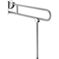 510170S-Barre de maintien rabattable avec béquille Inox satiné, L. 850 mm