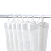 387-Rideau de douche blanc