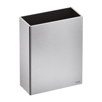 510461S-Poubelle inox rectangulaire murale, 25 litres