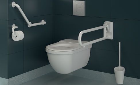 Barre de douche droite avec coulisseau pour PMR Ø 32 (réf. 5460P2) - DELABIE