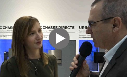 Système de chasse d'eau sans réservoir TEMPOCHASSE à bouton poussoir (réf.  760000) - DELABIE