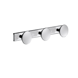 303D-Patère porte-manteau 3 têtes rondes Inox poli brillant