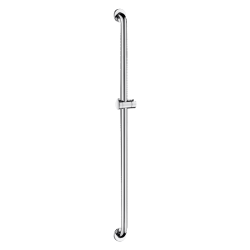 5460P2-Barre de douche droite avec support douchette Inox brillant