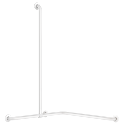 35481W-Barre de douche d'angle avec remontée coulissante Basic blanc