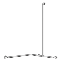 5481S-Barre de douche d'angle avec remontée coulissante Inox satiné