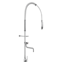 6692-Combiné de prélavage monotrou avec mitigeur