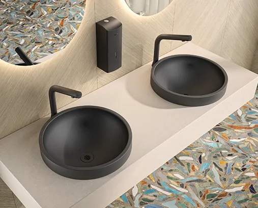 Vasque à poser noire RAVA, design durable et sophistiqué